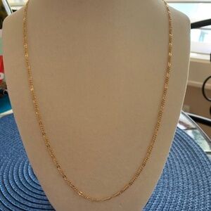 Figaro Gold Link Chain-24 inches